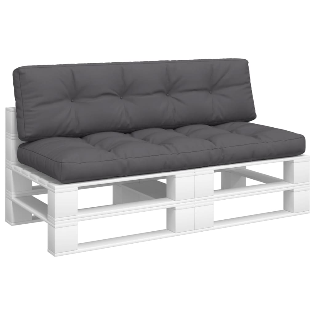 

vidaXL Bankkussens pallet 2 st antracietkleurig