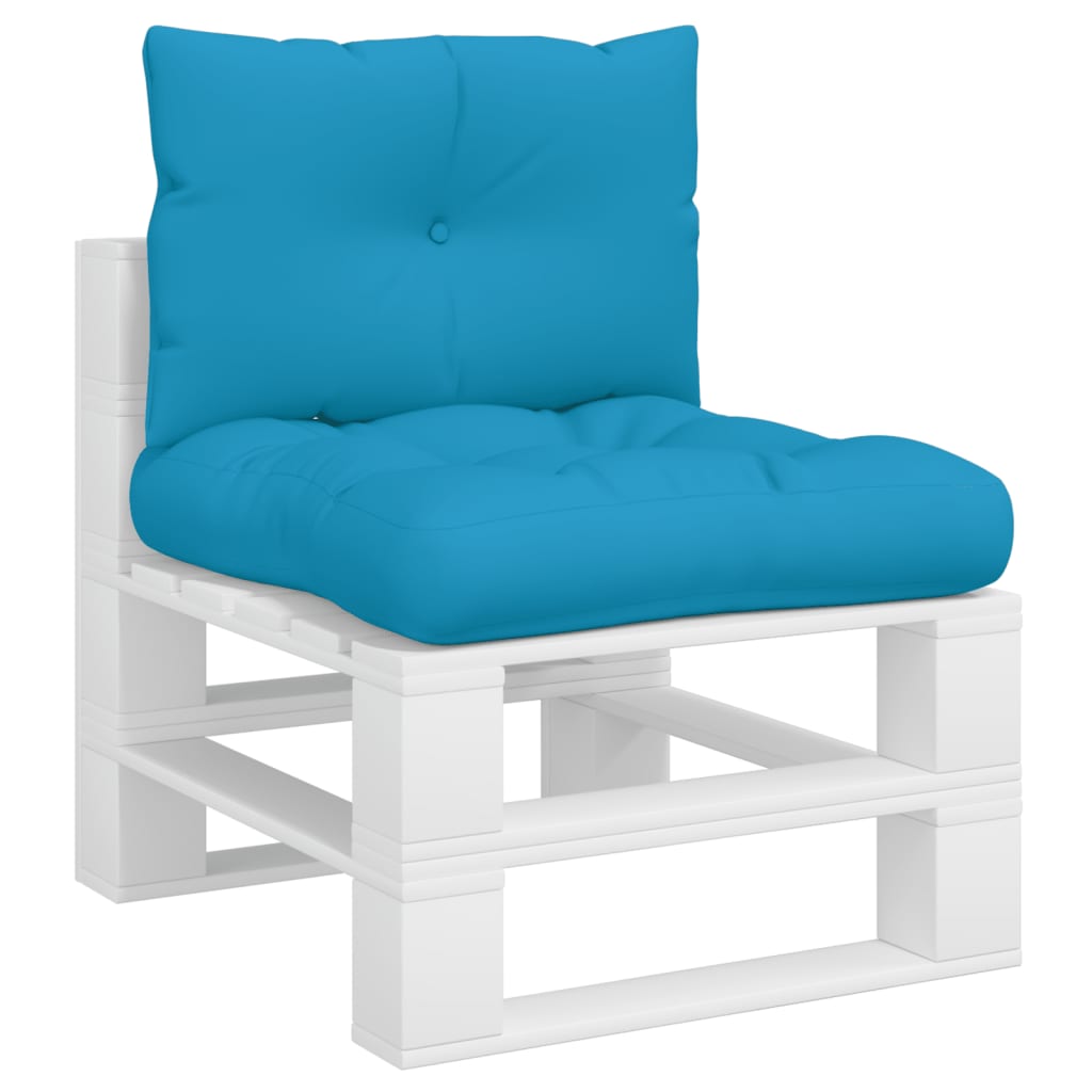 

vidaXL Bankkussens pallet 2 st stof blauw