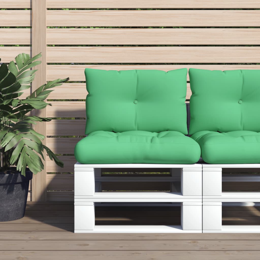 vidaXL Perne de canapea din paleți, 2 buc. verde, material textil