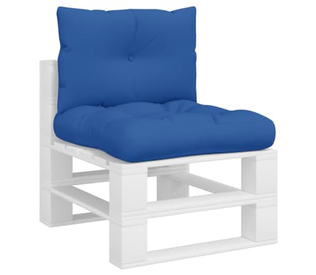 vidaXL Palečių pagalvėlės, 2vnt., karali&scaron;kos mėlynos spalvos, audinys