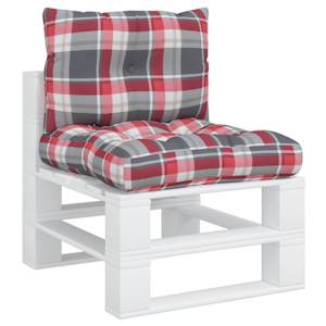 vidaXL Podu&scaron;ky na palety 2 ks červen&eacute; k&aacute;rovan&eacute; textil