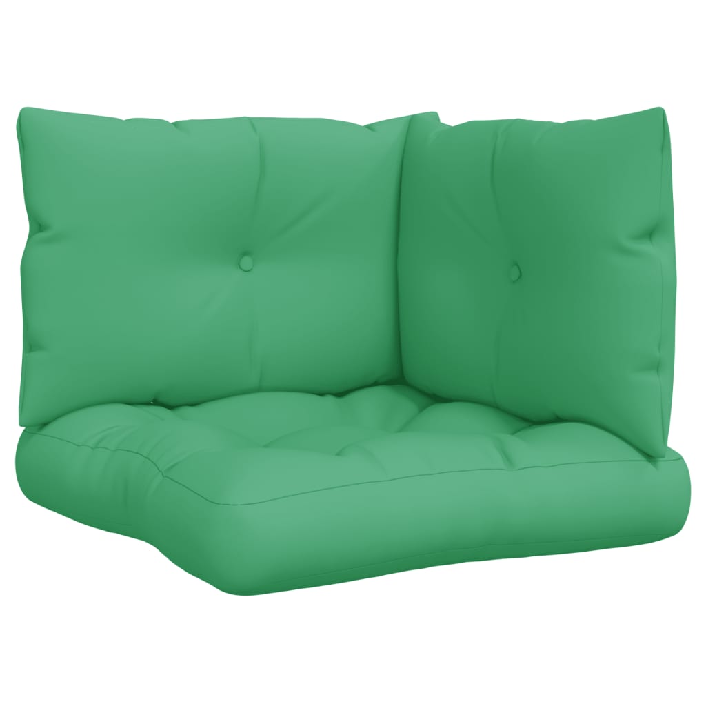 

vidaXL Pallet Sofa Cushions 3 pcs Green Fabric