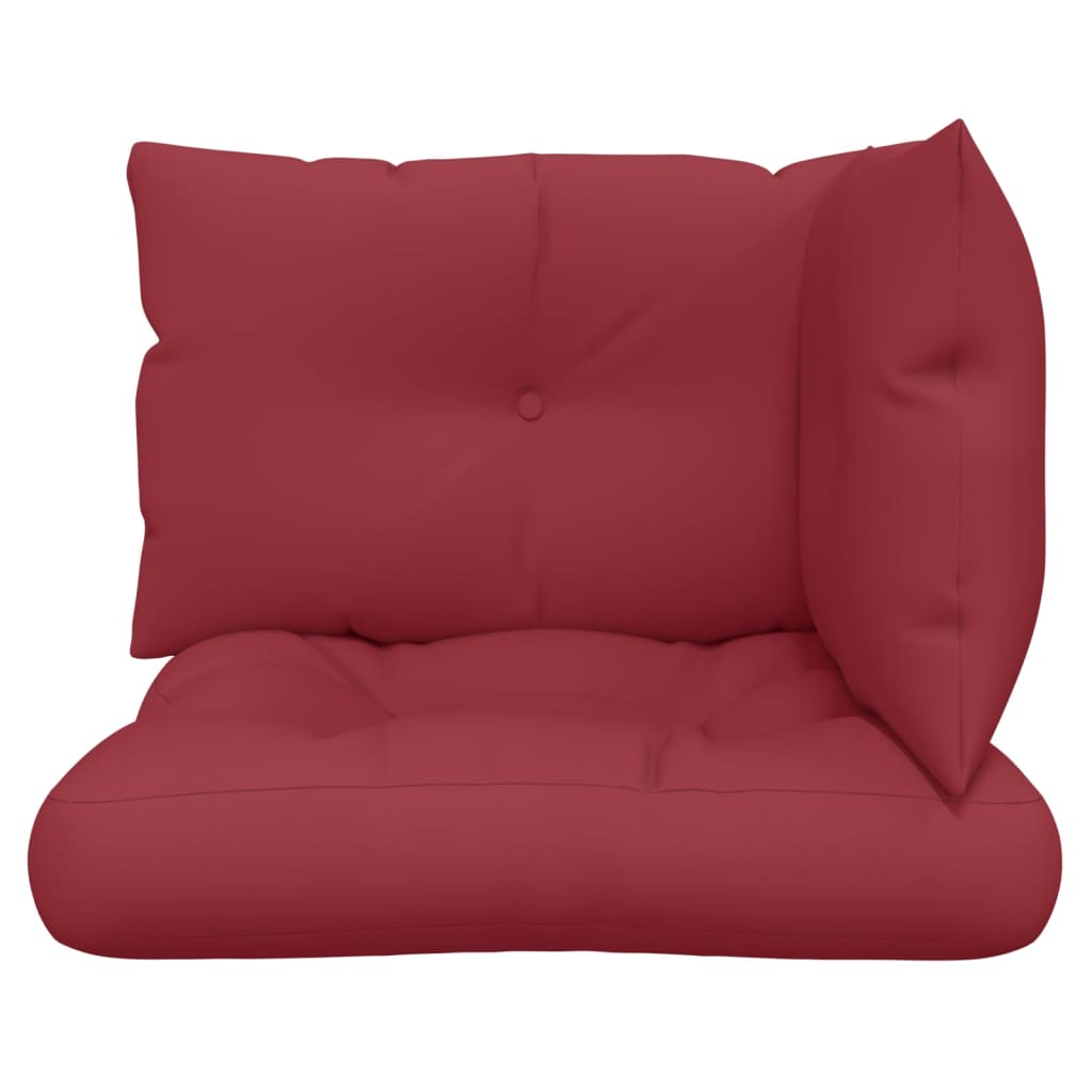 Pagalvėlės sofai iš palečių, 3vnt., raudonojo vyno, audinys | Stepinfit