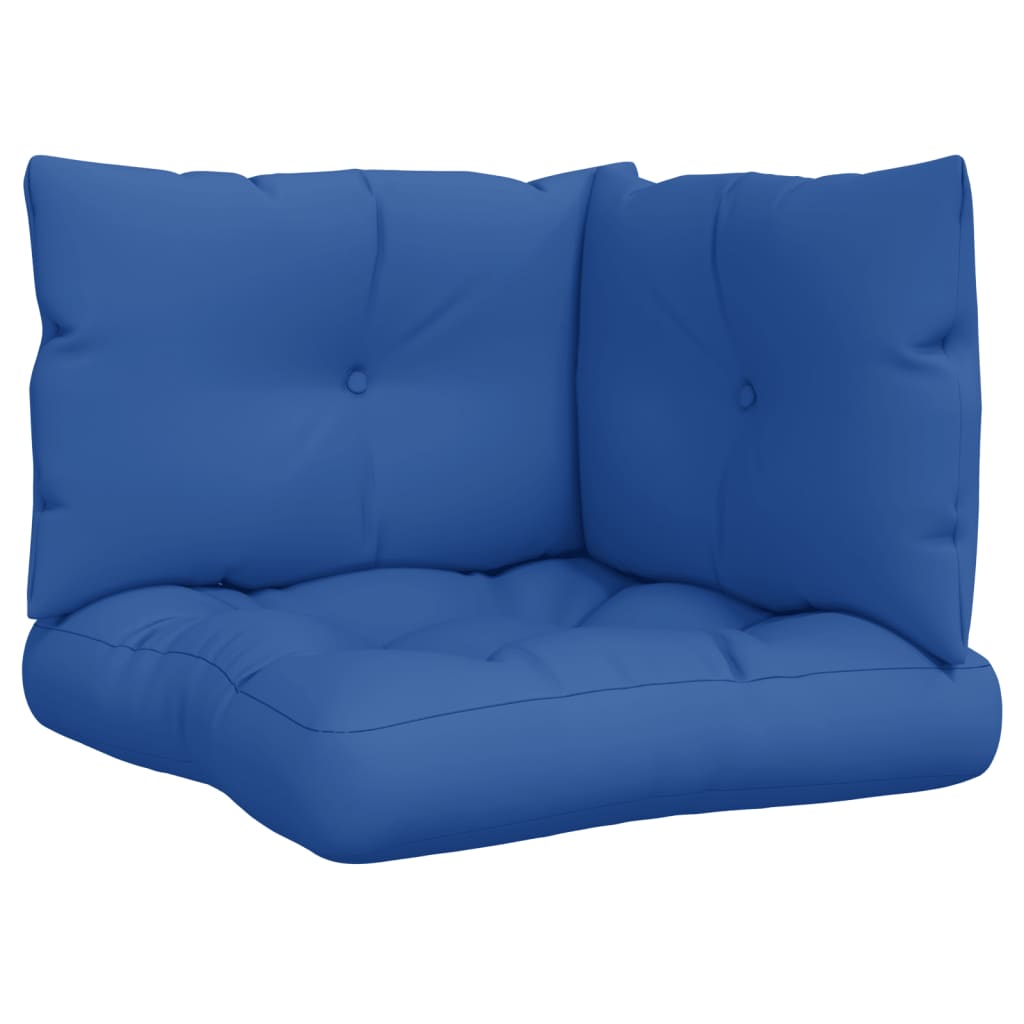 Pagalvėlės sofai iš palečių, 3vnt., karališkos mėlynos, audinys | Stepinfit