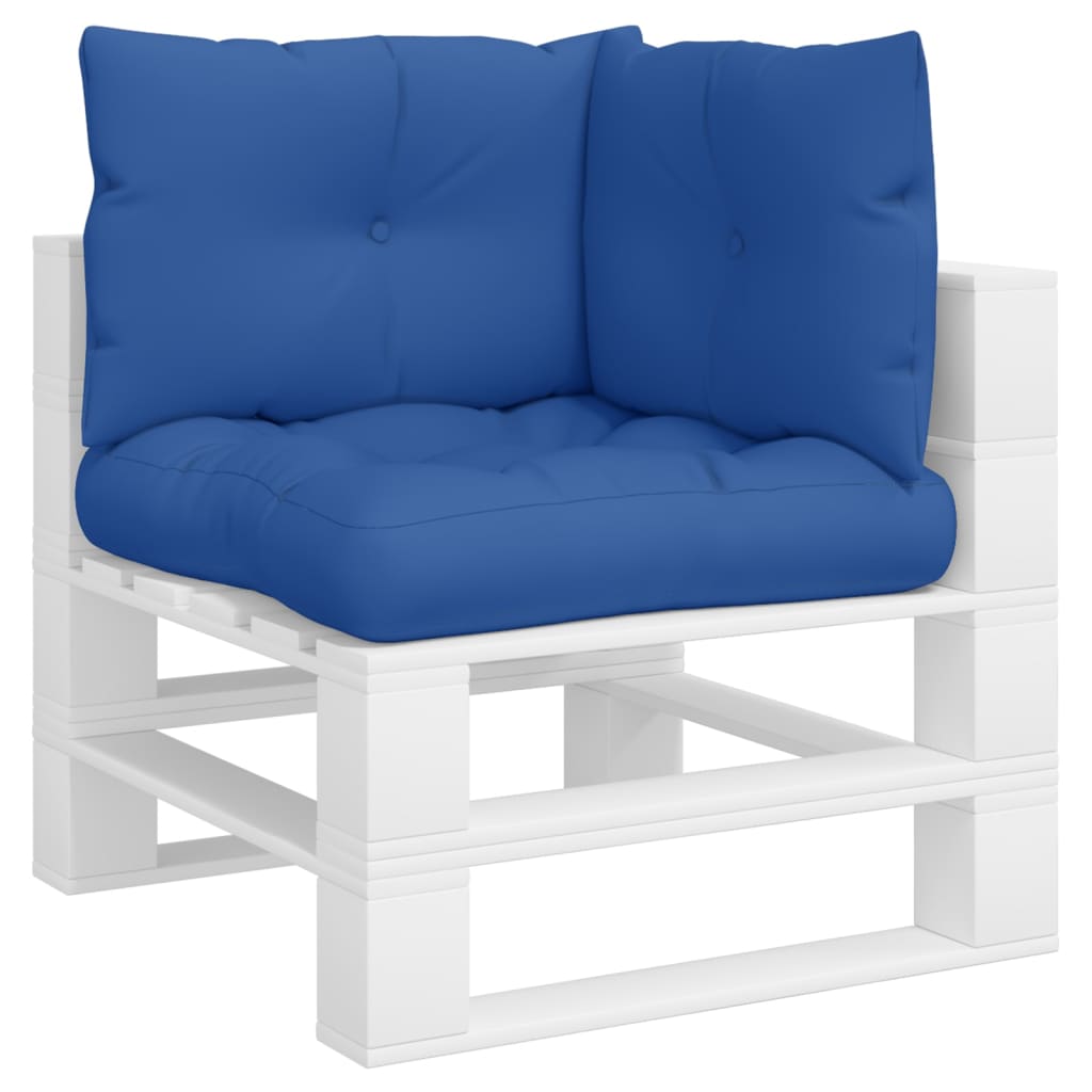 Pagalvėlės sofai iš palečių, 3vnt., karališkos mėlynos, audinys | Stepinfit