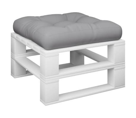 vidaXL Μαξιλάρι Παλέτας Γκρι 58 x 58 x 10 εκ. από Ύφασμα
