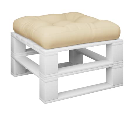 vidaXL Pernă de paleți, bej, 58x58x10 cm, material textil