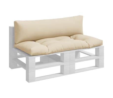 vidaXL Palečių pagalvėlės, 2vnt., smėlio spalvos, audinys