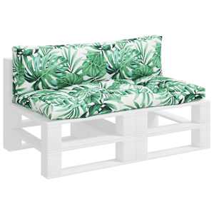 vidaXL Palečių pagalvėlės, 2vnt., audinys, su lapais