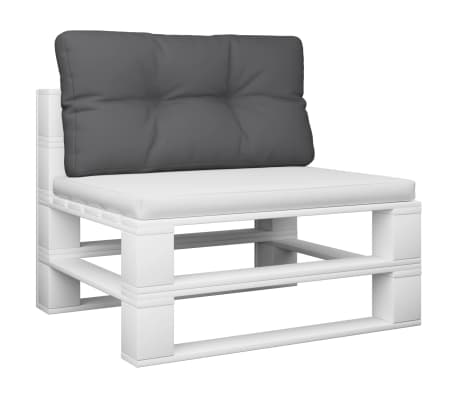 vidaXL Coussin de palette anthracite 80x40x12 cm tissu