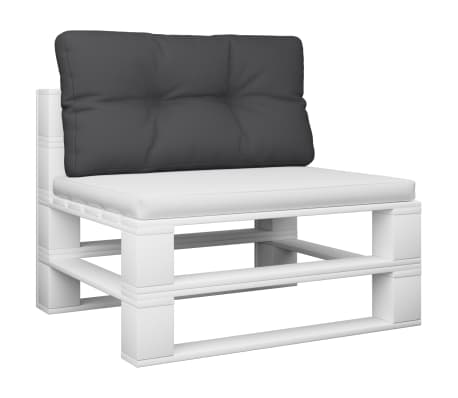 vidaXL Paletės pagalvėlė, juodos spalvos, 80x40x12cm, audinys