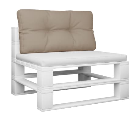 vidaXL Pallet Cushion Taupe 80x40x12 cm Fabric