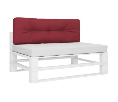 vidaXL Μαξιλάρι Παλέτας Μπορντό 120 x 40 x 12 εκ. Υφασμάτινο