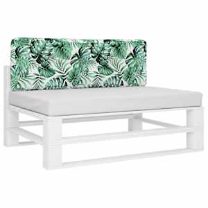 vidaXL Paletės pagalvėlė, 120x40x12cm, audinys, su lapais