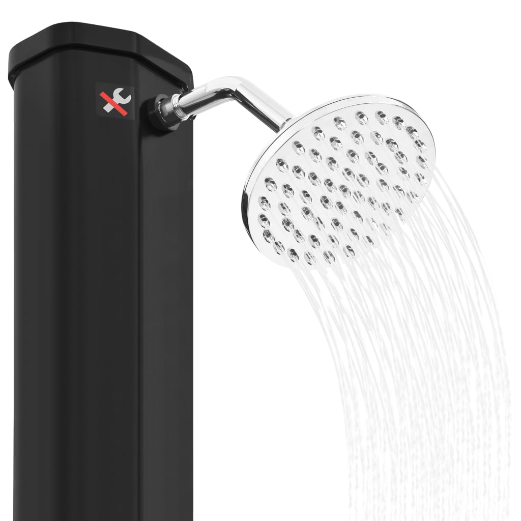 Outdoor Solar Shower With Shower Head And Faucet 35 L Black Home And 