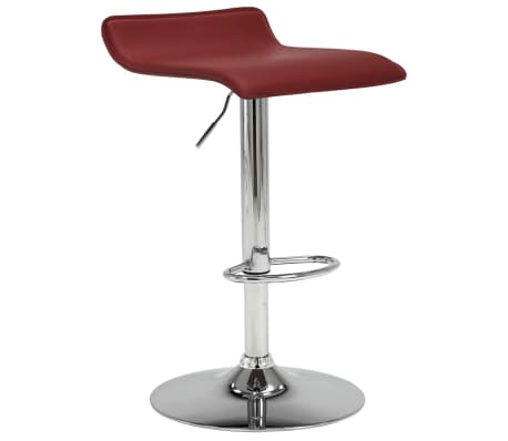 323332 vidaXL Bar Stools 2 pcs Wine Red Faux Leather