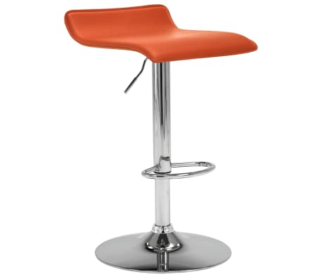 vidaXL Barové stoličky 2 ks oranžové umelá koža