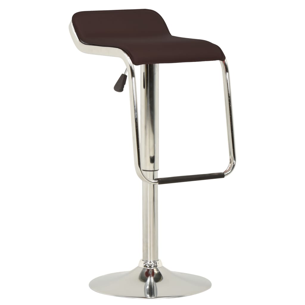 vidaXL Barové stoličky 2 ks hnedé látka a ohýbané drevo