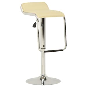 vidaXL Baro taburetės, 2vnt., kreminės, audinys ir lenkta mediena