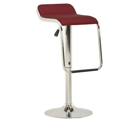 323372 vidaXL Bar Stools 2 pcs Wine Red Fabric and Bentwood