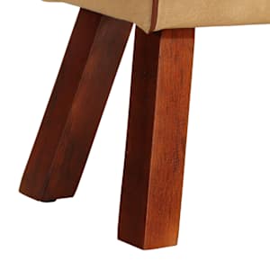 Lavice gymnastický kůň 58 cm hnědá pravá kůže a mangovník - obrázek 7