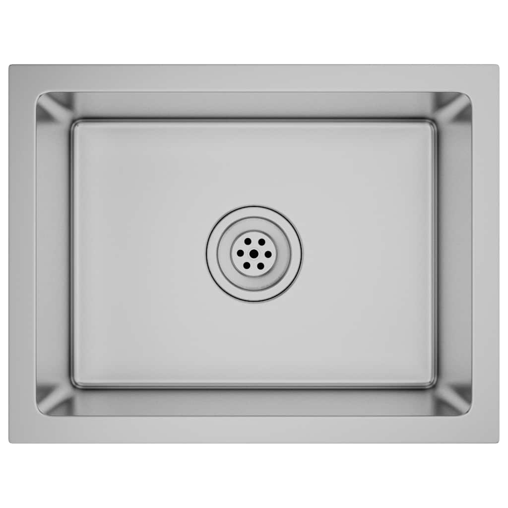 vidaXL Ručně vyrobený kuchyňský dřez nerezová ocel