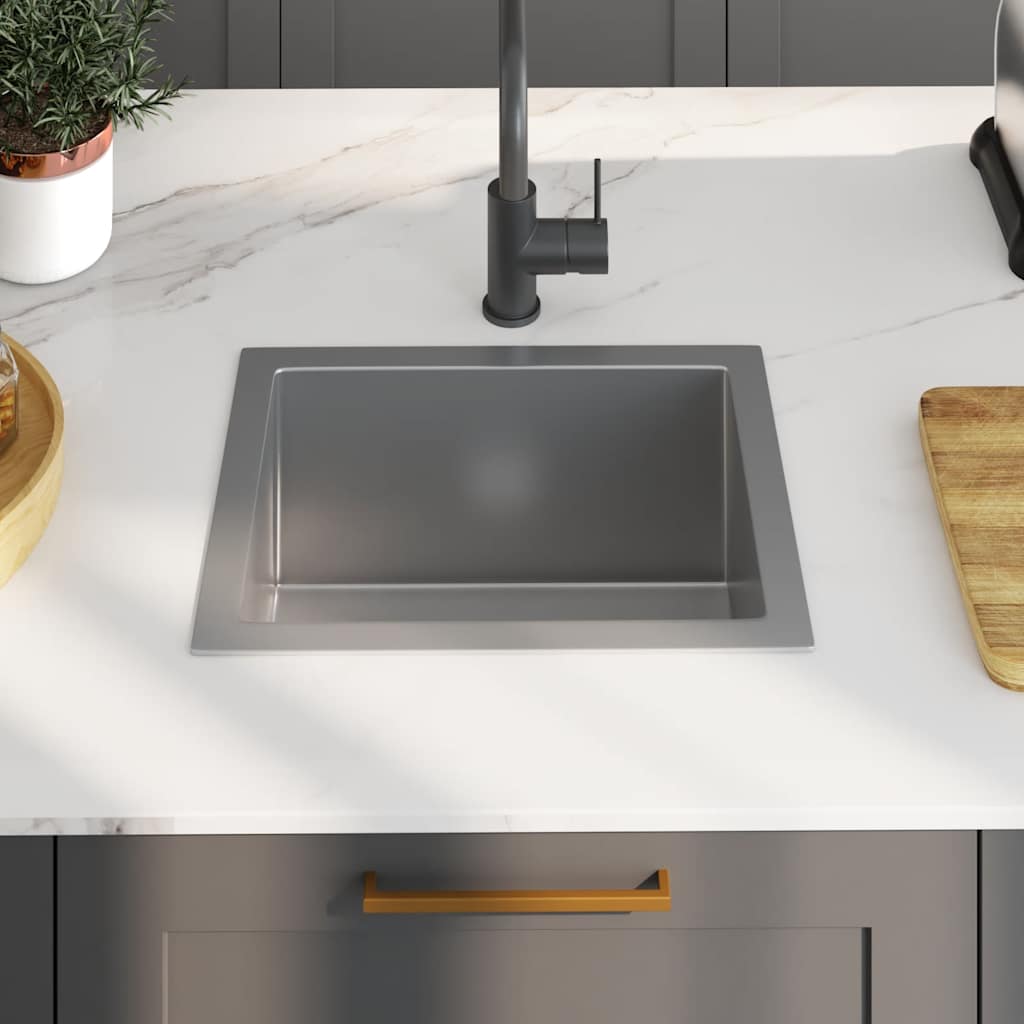 Thumbnail - vidaXL Handgemachte Einbauspüle Edelstahl