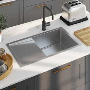 Ročno izdelano kuhinjsko pomivalno korito nerjaveče jeklo