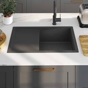 vidaXL &Eacute;vier de cuisine fait main Noir Acier inoxydable