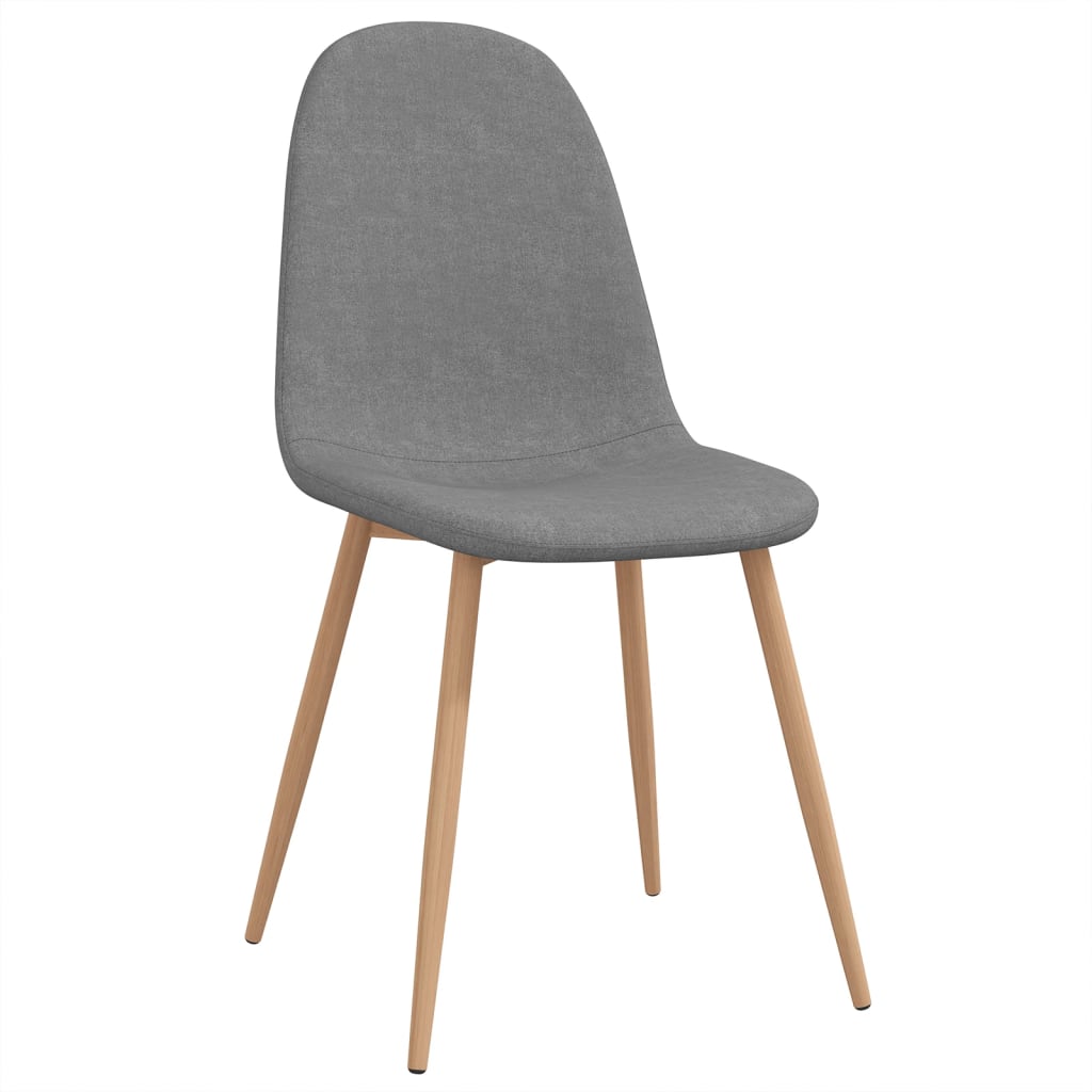 vidaXL Chaises à manger lot de 2 gris clair tissu