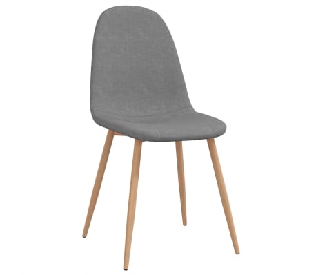 vidaXL Chaises à manger lot de 2 gris clair tissu