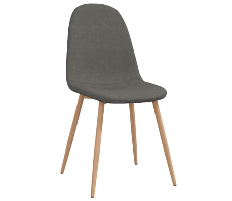 vidaXL Chaises à manger lot de 2 gris foncé tissu