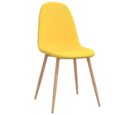 vidaXL Jídelní židle 2 ks hořčicově žluté textil