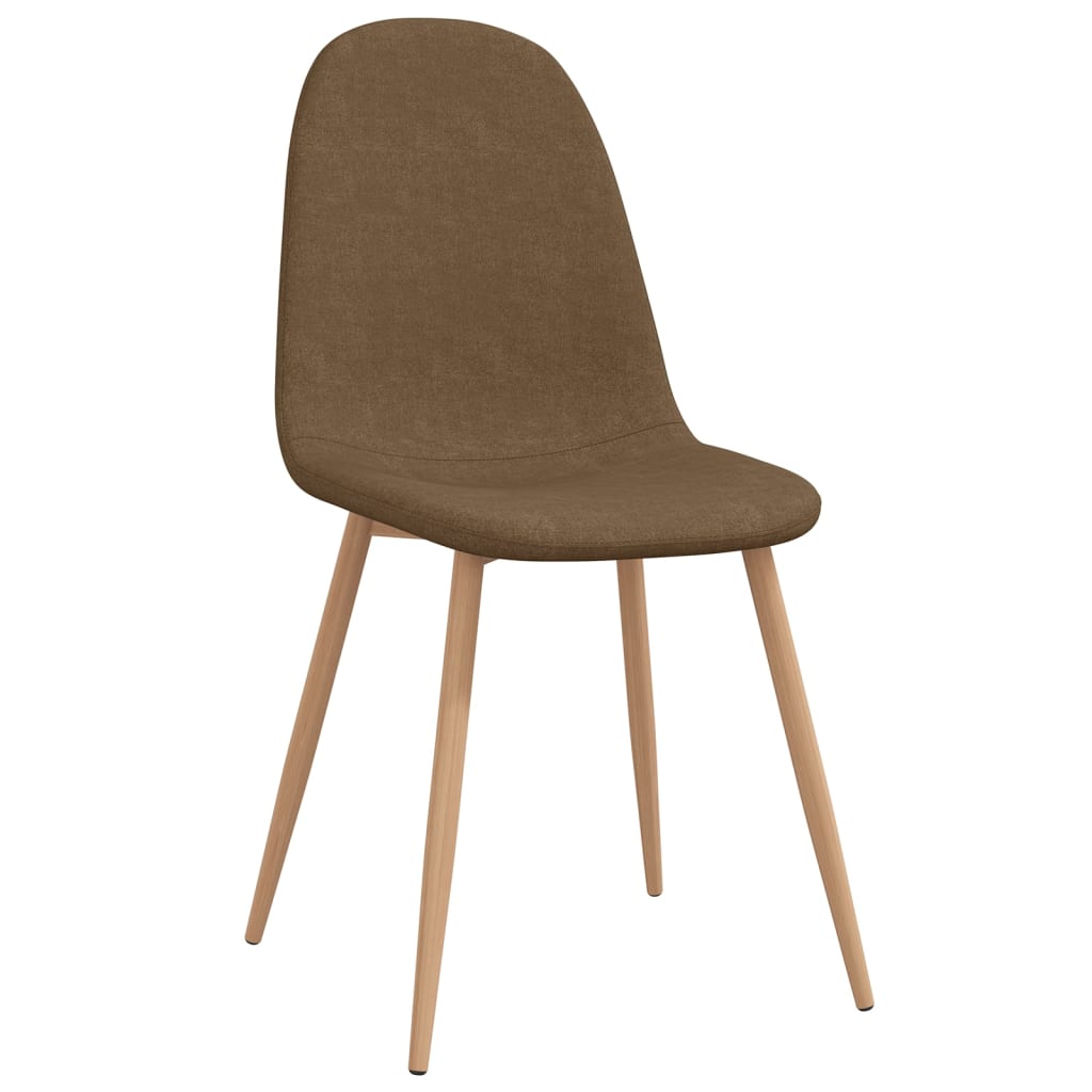 

vidaXL Eetkamerstoelen 4 st stof bruin
