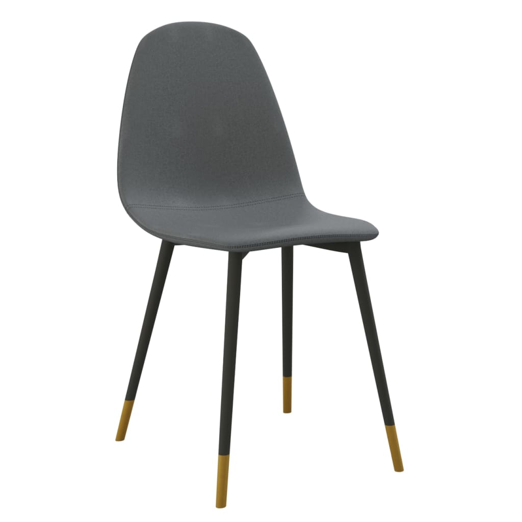 vidaXL Chaises à manger lot de 2 gris clair tissu