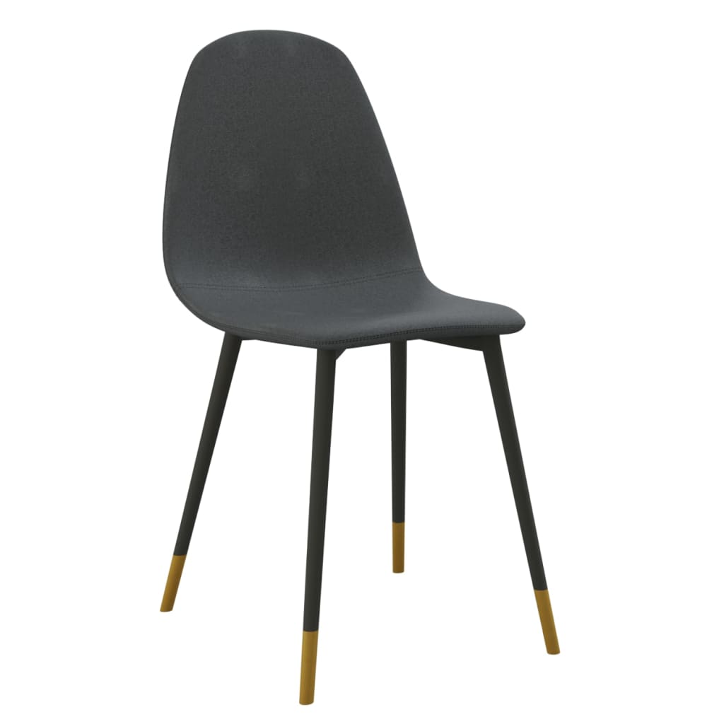 

vidaXL Eetkamerstoelen 2 st stof donkergrijs