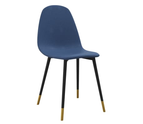 vidaXL Chaises à manger lot de 2 bleu tissu