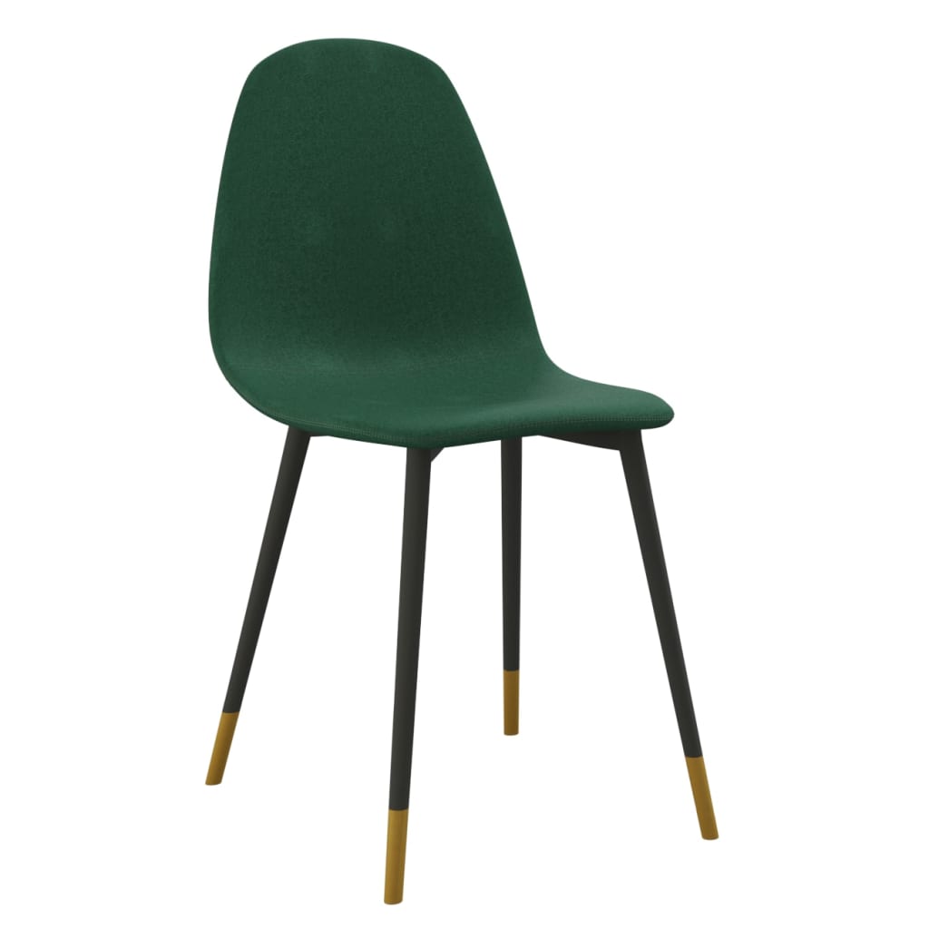 

vidaXL Eetkamerstoelen 2 st stof groen