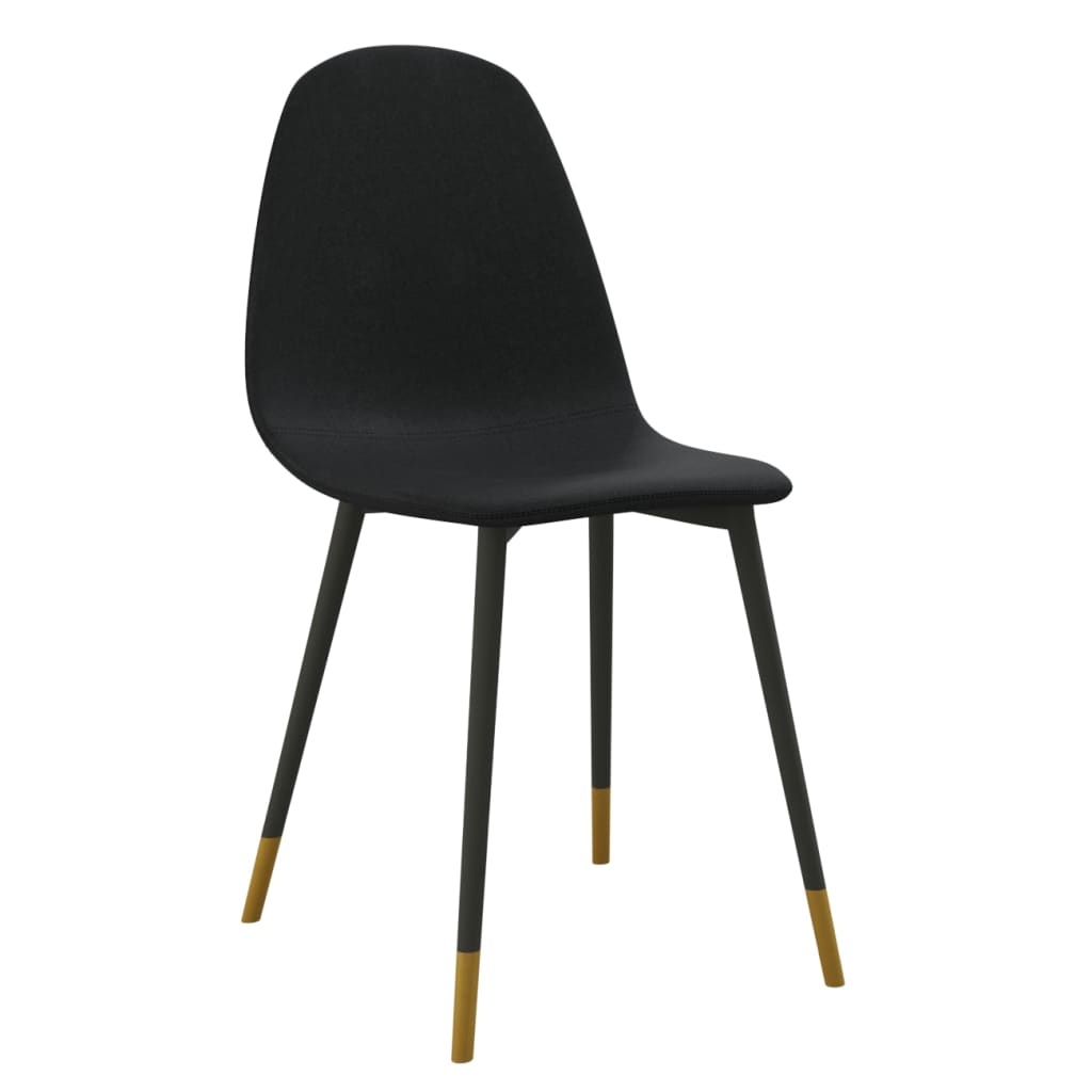 

vidaXL Eetkamerstoelen 2 st stof zwart