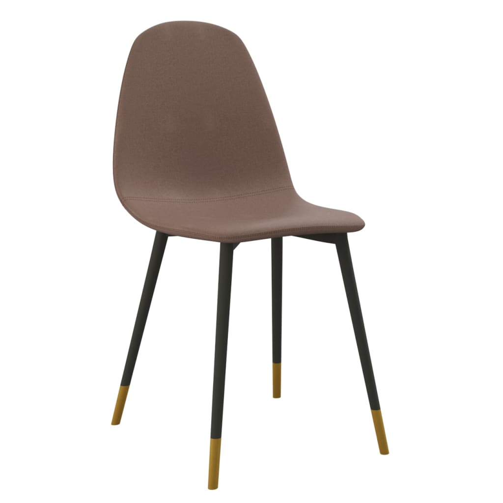 

vidaXL Eetkamerstoelen 4 st stof taupe