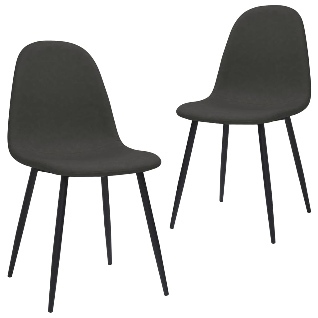 Jídelní židle 2 ks 45 x 53,5 x 83 cm černé umělá kůže