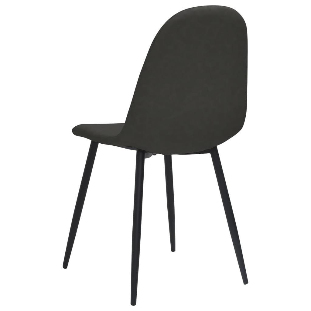Jídelní židle 2 ks 45 x 54,5 x 87 cm černé umělá kůže