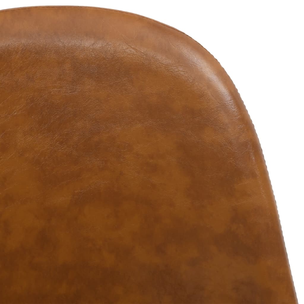 Jídelní židle 2 ks 45 x 54,5 x 87 cm lesklé hnědé umělá kůže