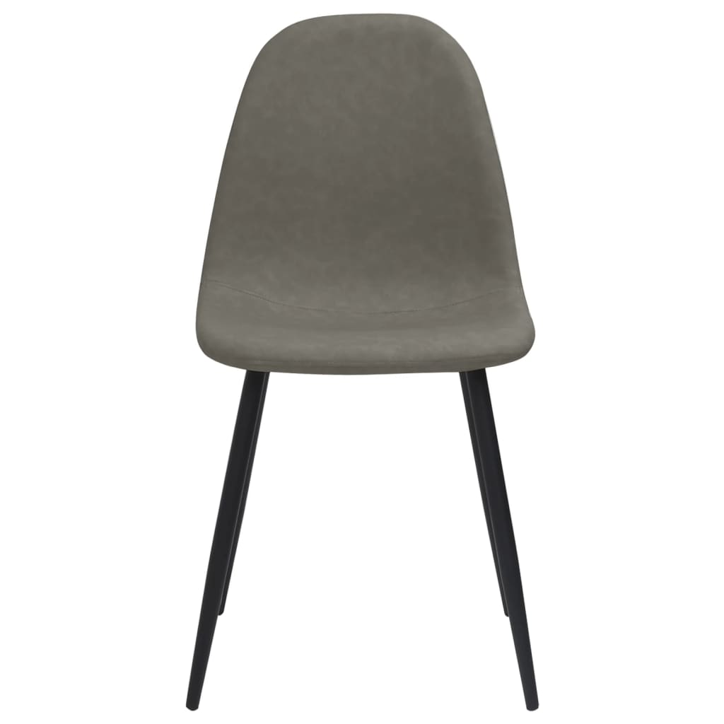 vidaXL Jedálenské stoličky 4 ks 45x53,5x83 cm, tmavosivé, umelá koža