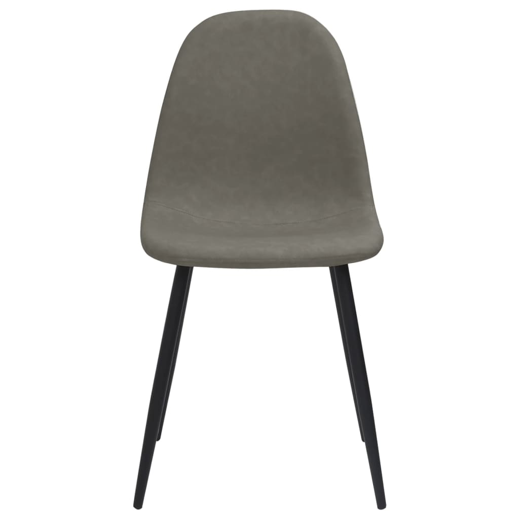 

vidaXL Eetkamerstoelen 4 st 45x54,5x87 cm kunstleer donkergrijs