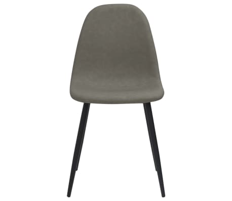 vidaXL Jedálenské stoličky 4 ks 45x53,5x83 cm, tmavosivé, umelá koža