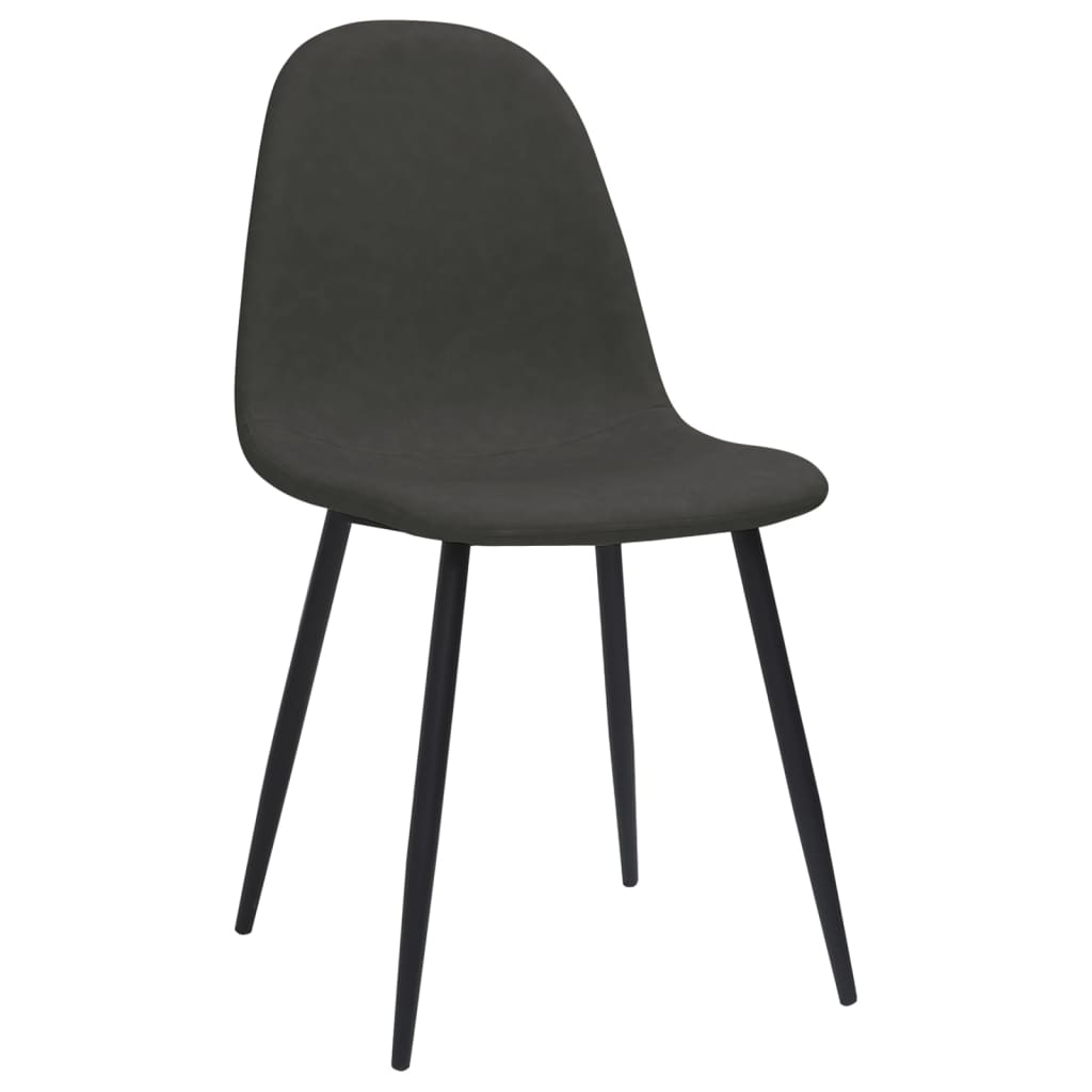 vidaXL Eetkamerstoelen 4 st 45x53,5x83 cm kunstleer zwart