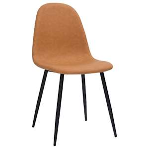 vidaXL Καρέκλες Τραπεζαρίας 4 τεμ. Αν. Καφέ 45x53,5x83 εκ. Συνθ. Δέρμα