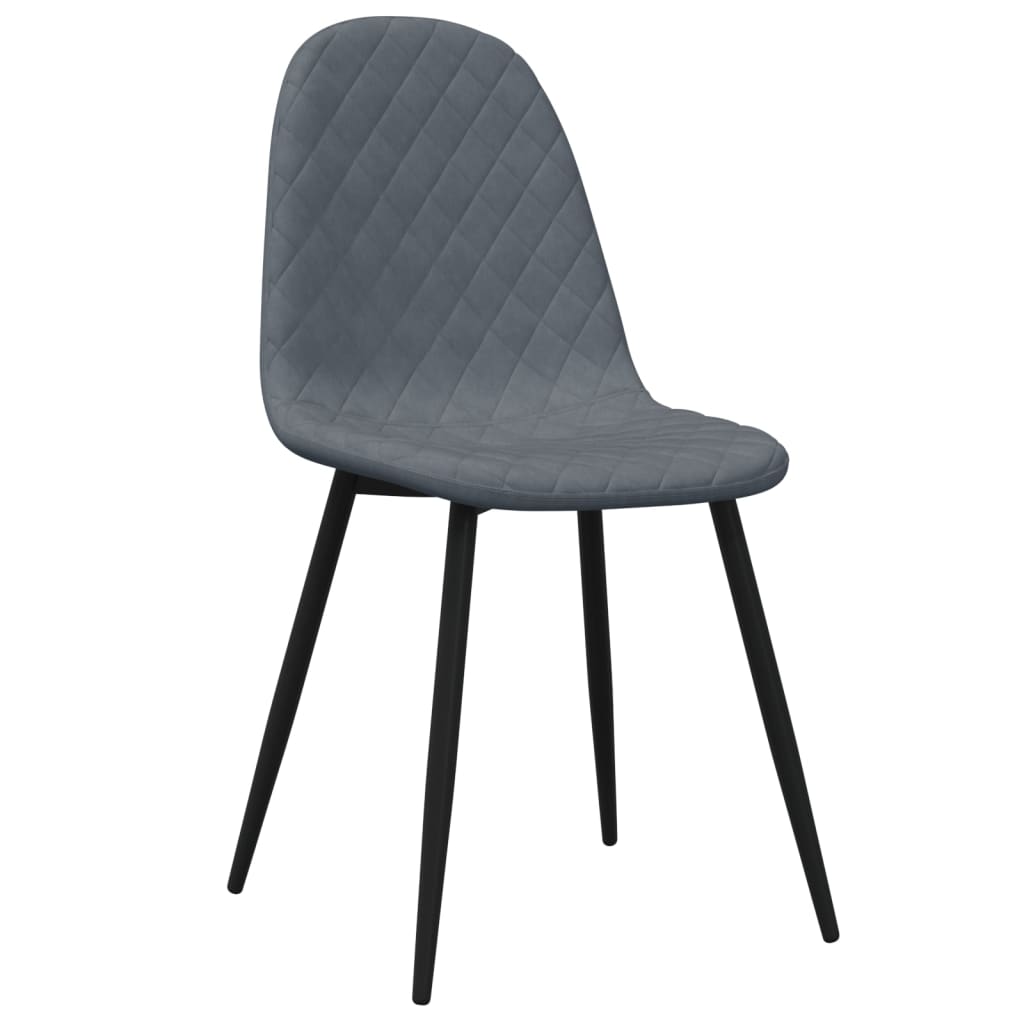 

vidaXL Eetkamerstoelen 2 st fluweel donkergrijs