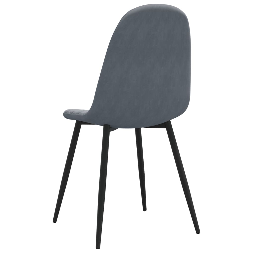 Jídelní židle 2 ks tmavě šedé samet
